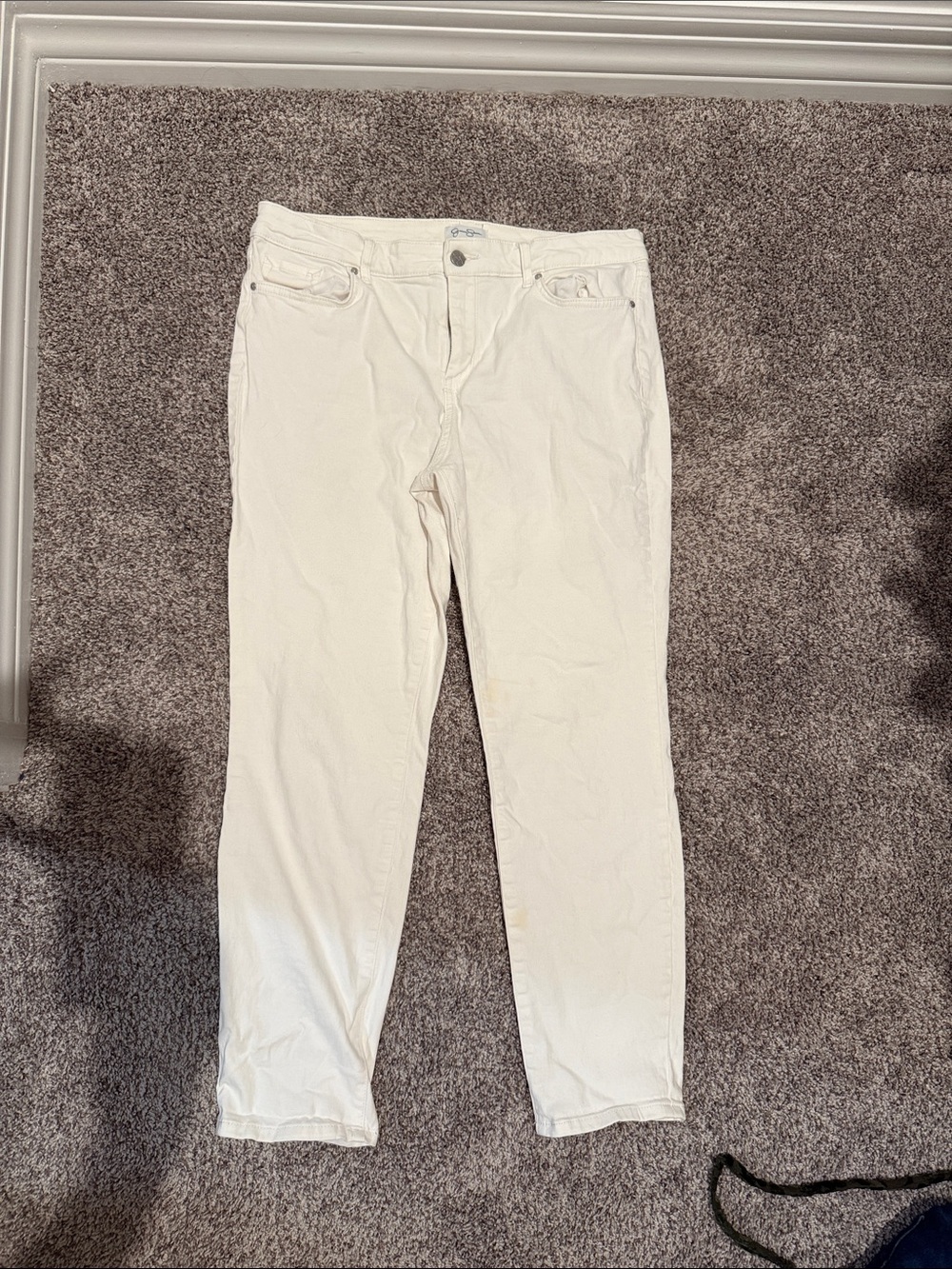 Jessica Simpson Women's White Cropped Ankle Jeans